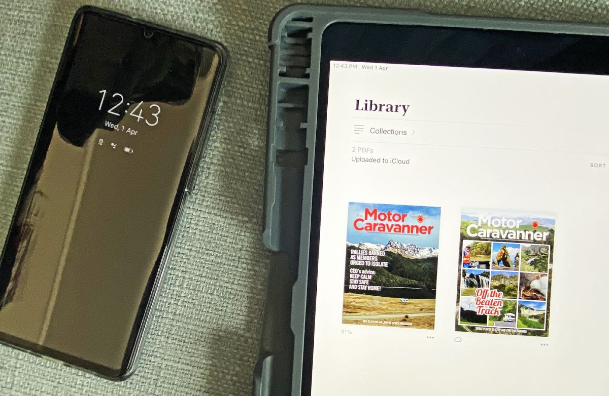 Books- a default e-reader for Apple mobile devices- showing the downloaded MC