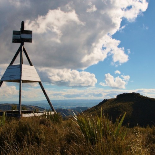 'Trig point on top of Silver Peak'