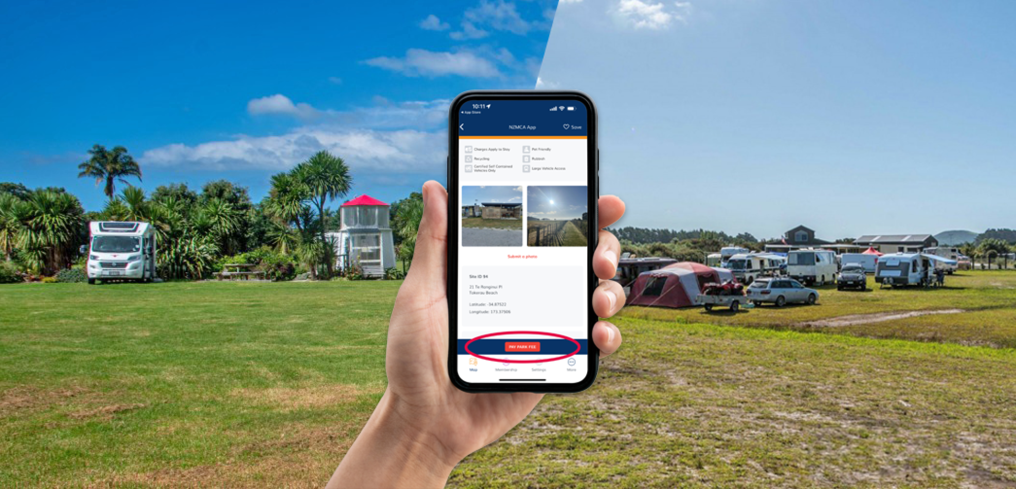 Tokerau & Rainbow Falls NZMCA parks will be app payments only
