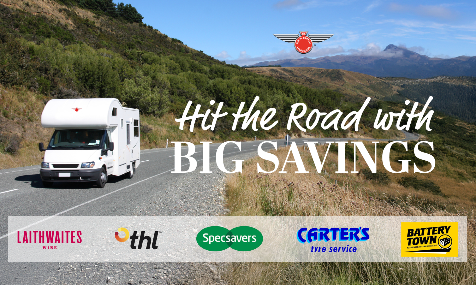 Hit the road with Big Savings with NZMCA Discount Partners