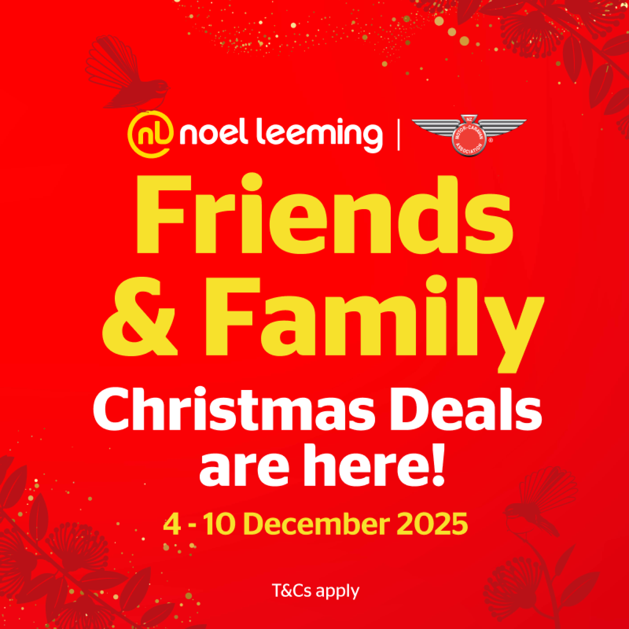 Noel Leeming Friends and Family Deals start on 4 December!